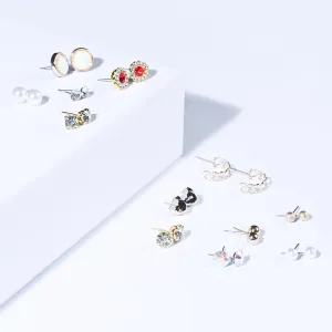 12 Pairs Charming Ears Studs/Tops For Girls