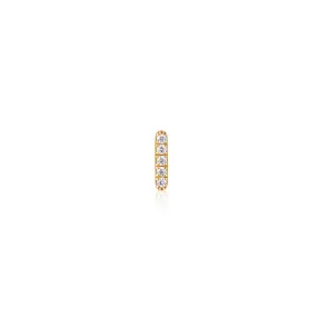 14k Diamond Bar Stud