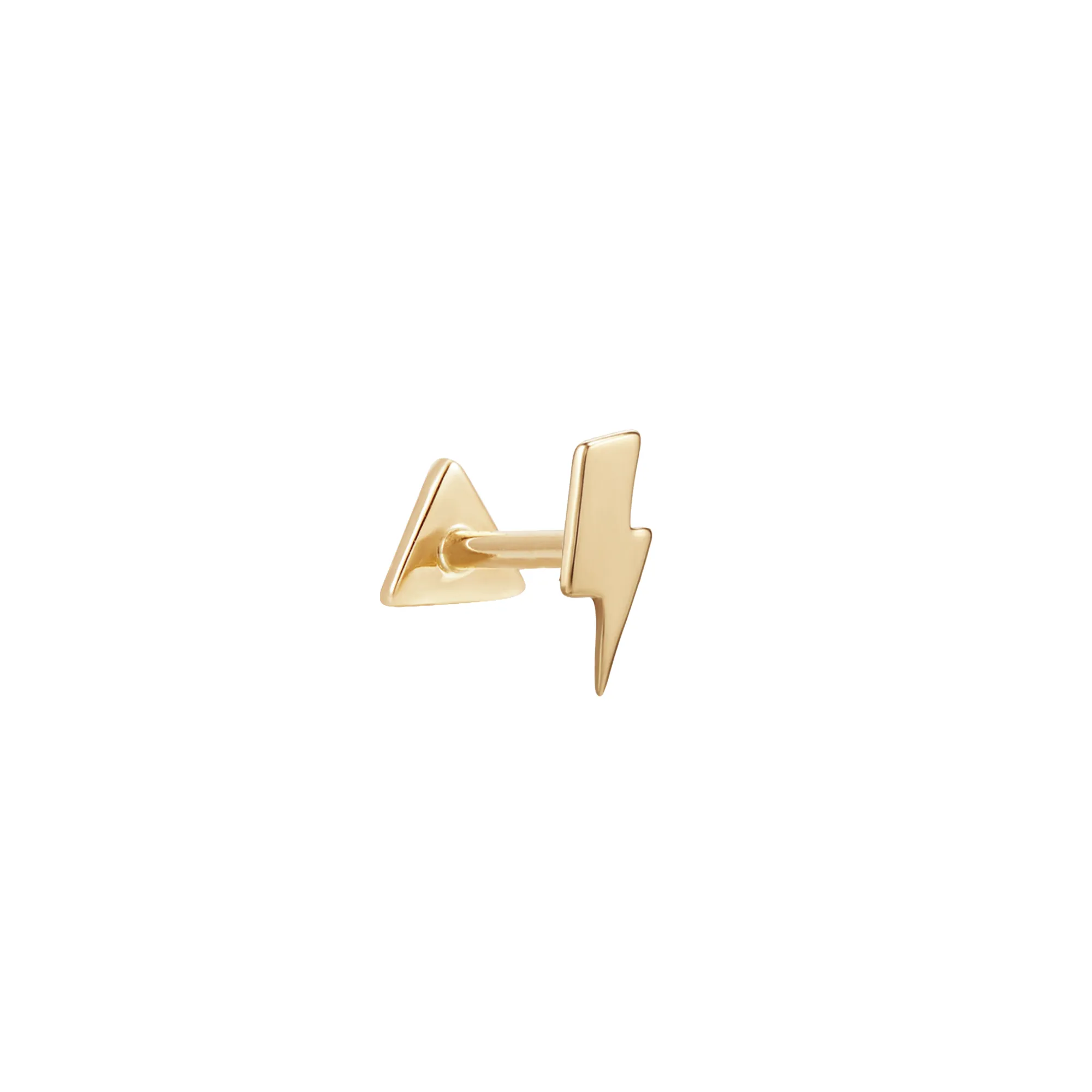 14k Lightning Bolt Stud