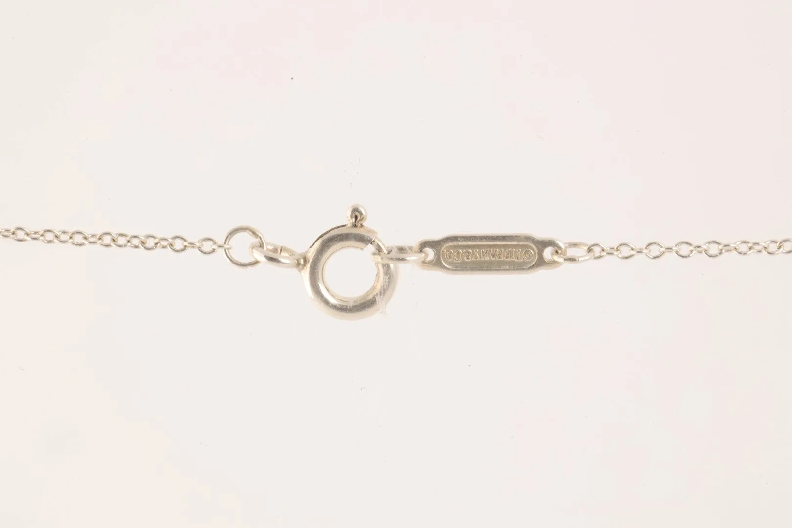 14" Tiffany & Co. 925 Silver 1837 Interlocking Circles Pendant Necklace (4.65g.)