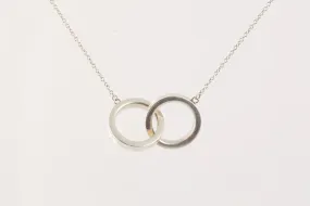 14" Tiffany & Co. 925 Silver 1837 Interlocking Circles Pendant Necklace (4.65g.)