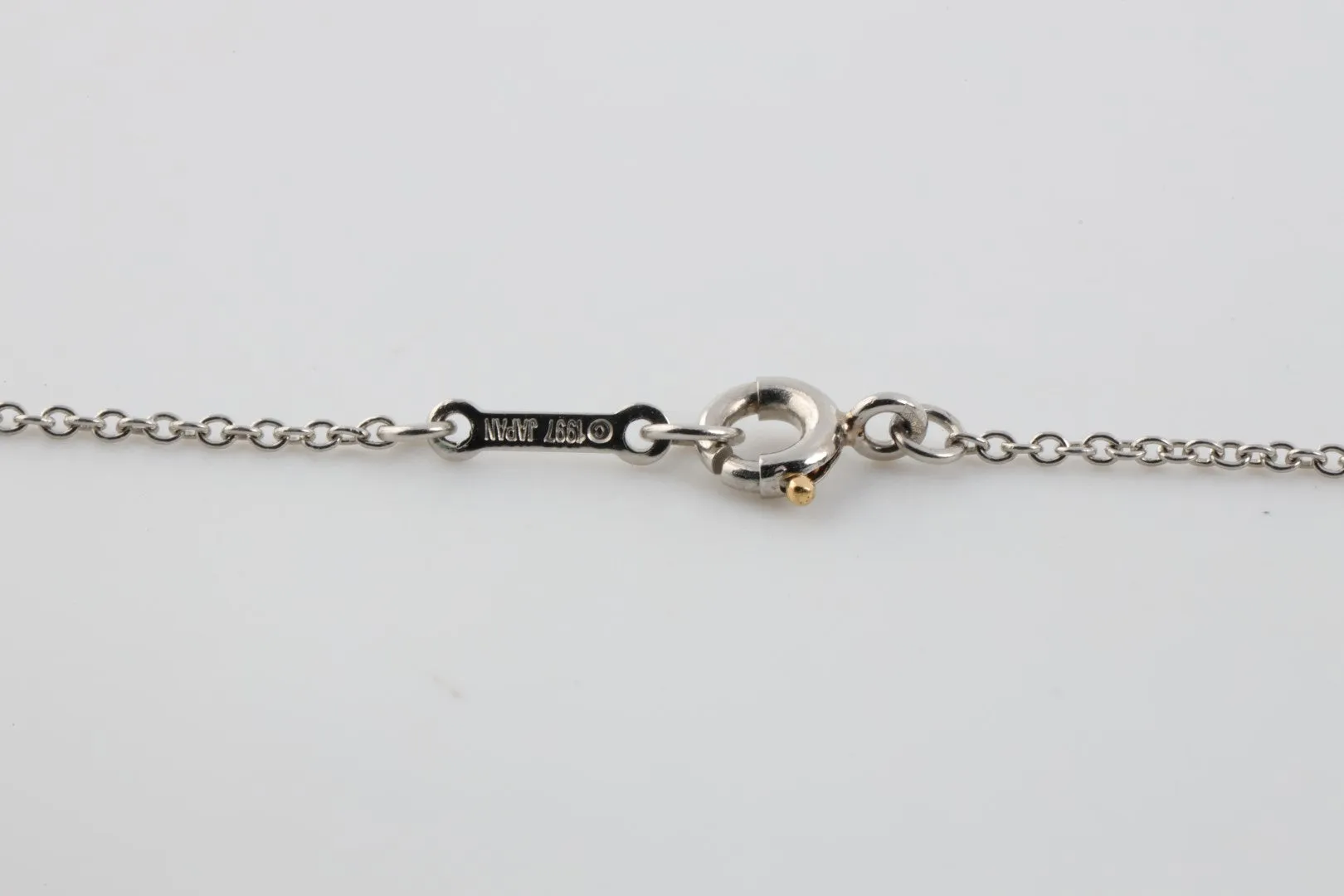 16.5" Tiffany & Co. 950 Platinum Sapphire Victoria Station Necklace (3.87g.)