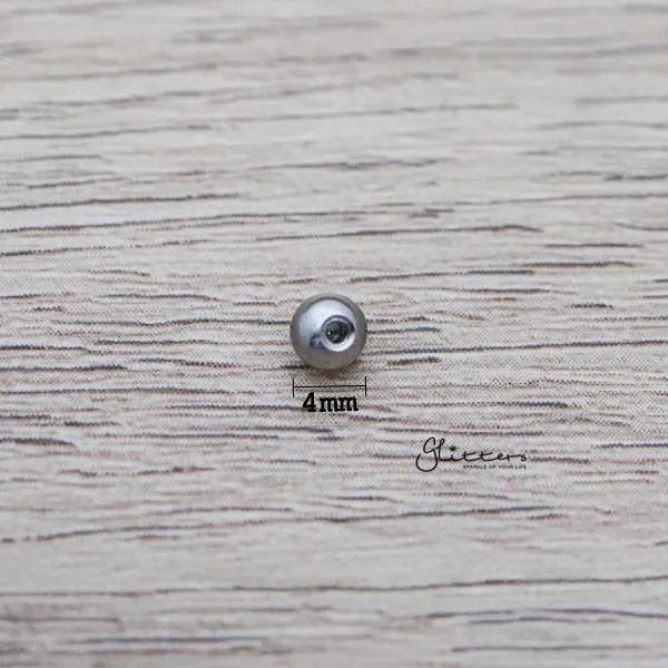 16GA 316L Surgical Stainless Steel Threaded 3mm and 4mm Balls