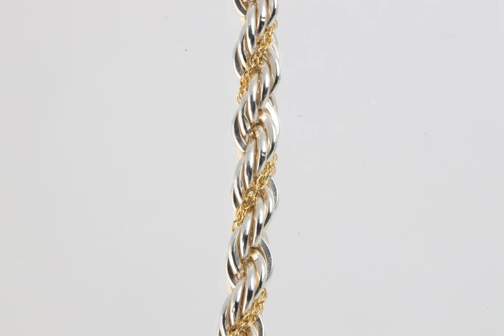 18'' Tiffany & Co. 925 Silver & 18k Yellow Gold Rope Chain (34.95g.)