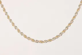 18'' Tiffany & Co. 925 Silver & 18k Yellow Gold Rope Chain (34.95g.)