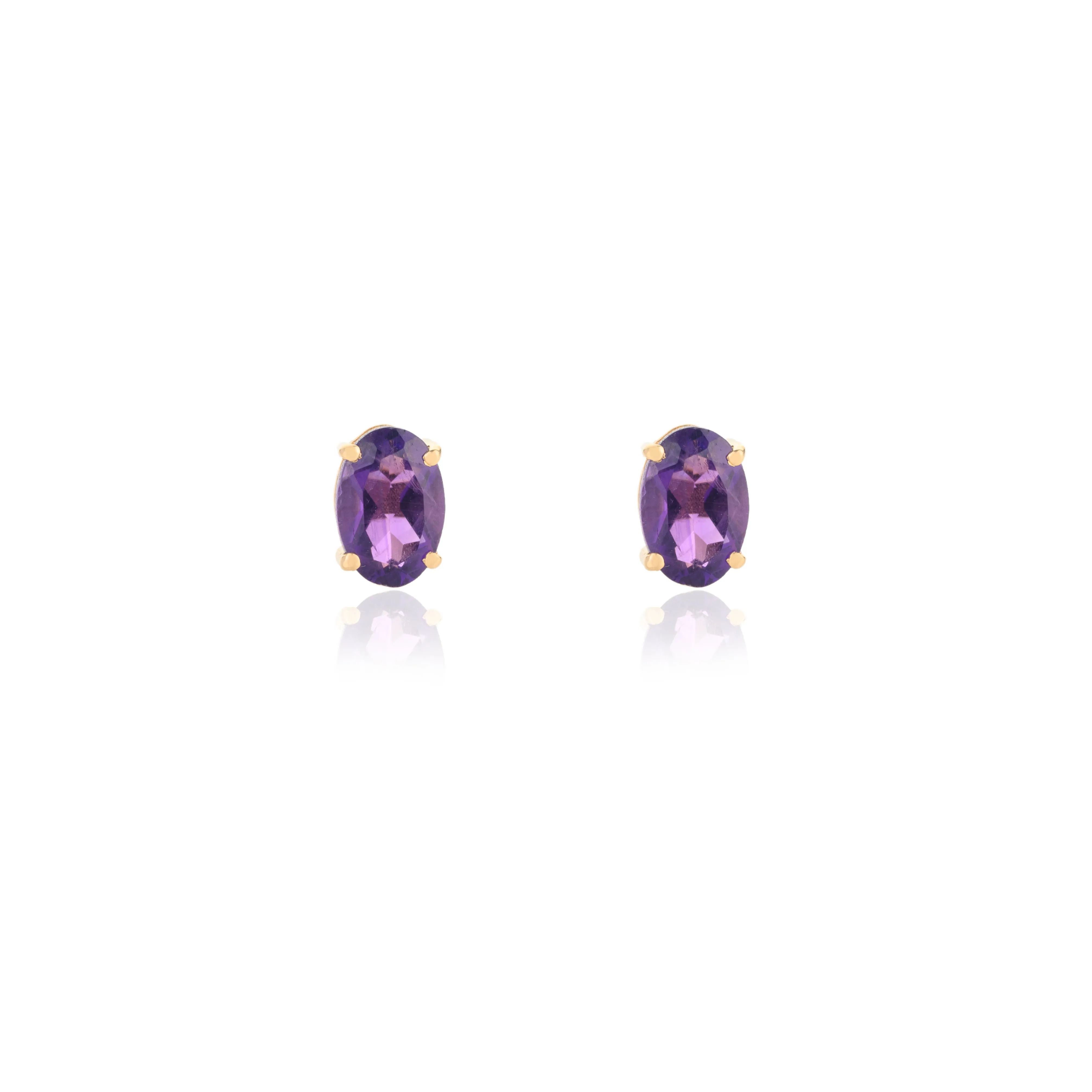 18K Gold Amethyst Combo Jewelry Set