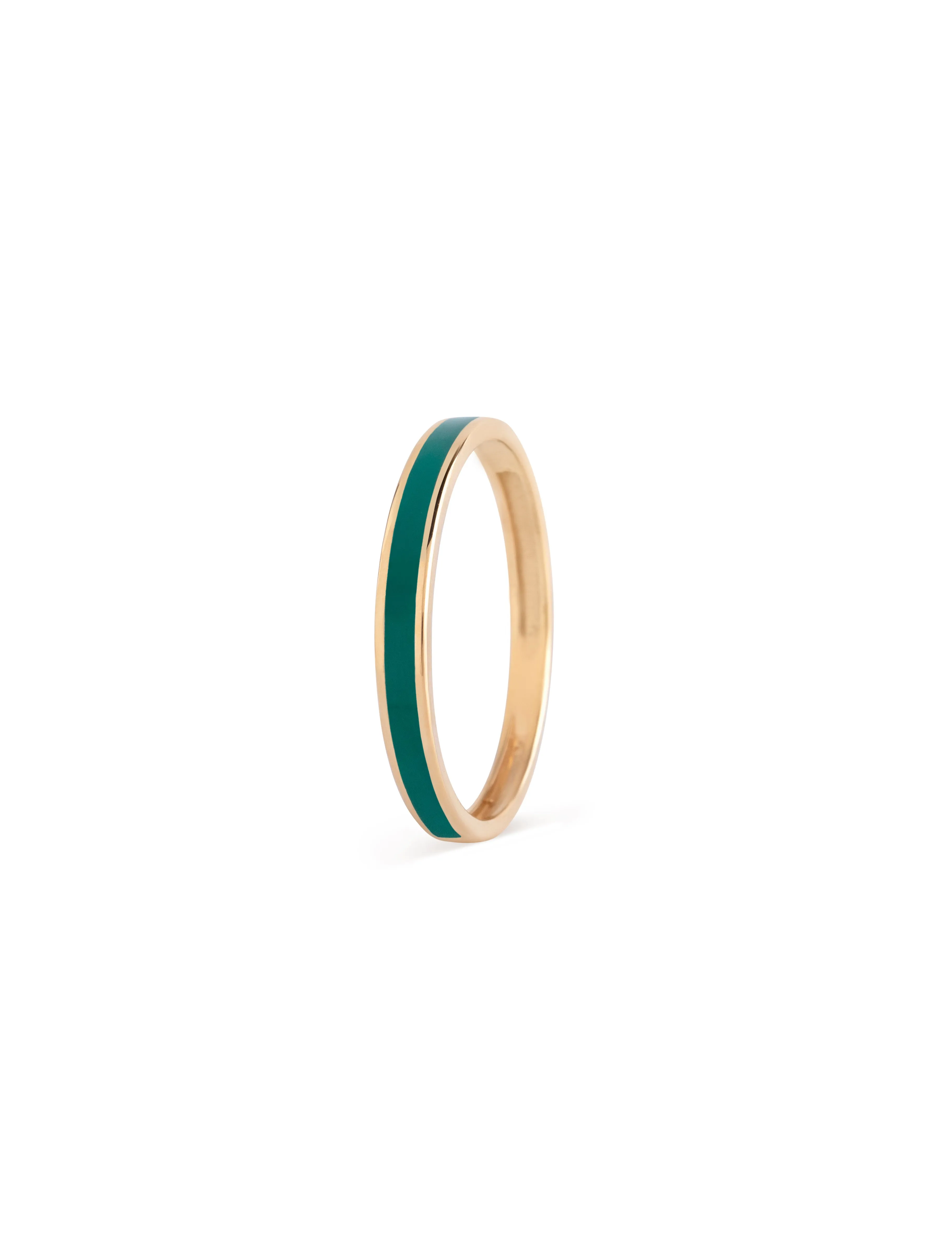 18K Gold Vivid Enamel Accent Ring