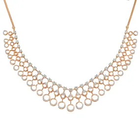 18K Rose Gold Necklace w/ 1.48ct Diamonds (28.2gm)