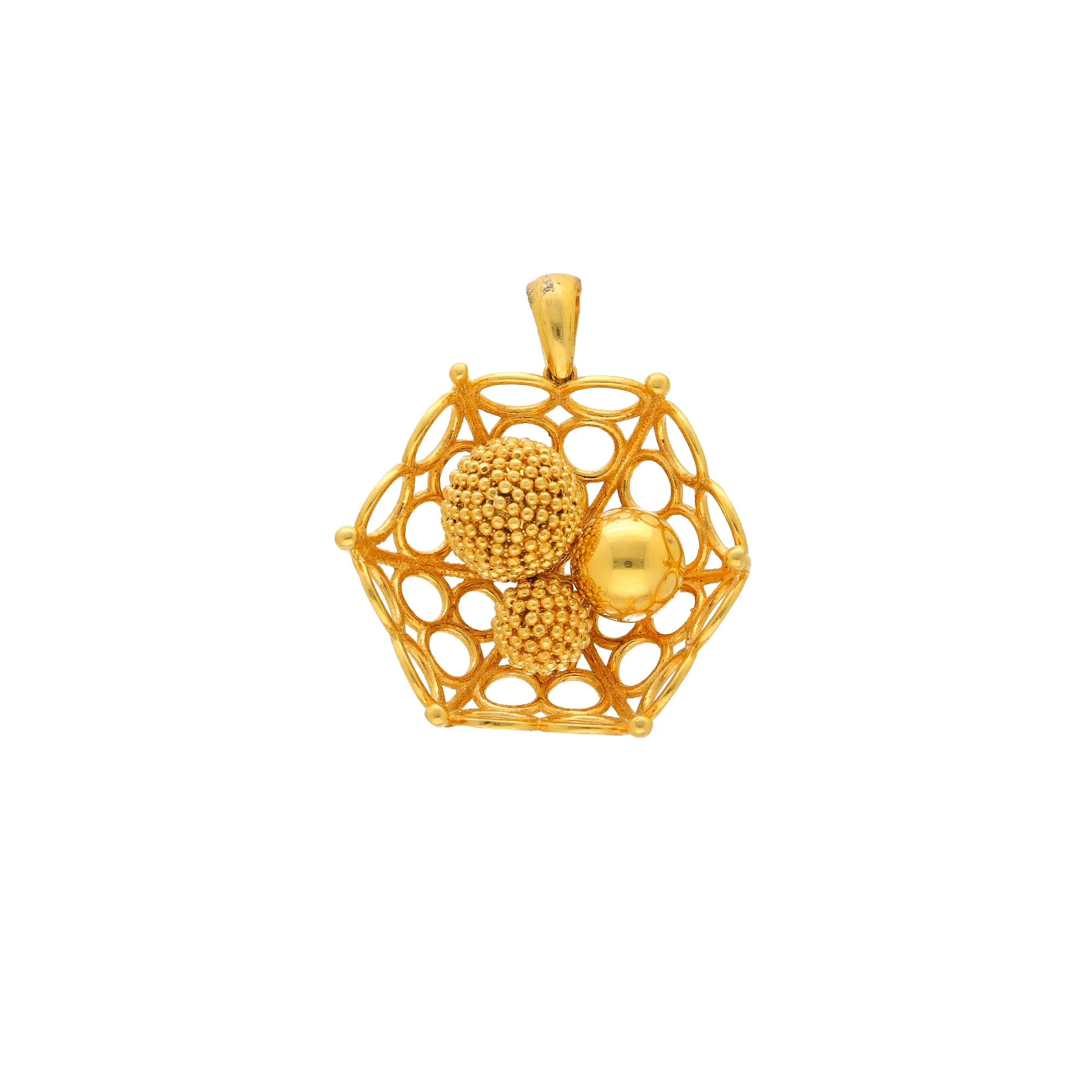 22K Yellow Gold Artisanal Pendant (9.6gm)