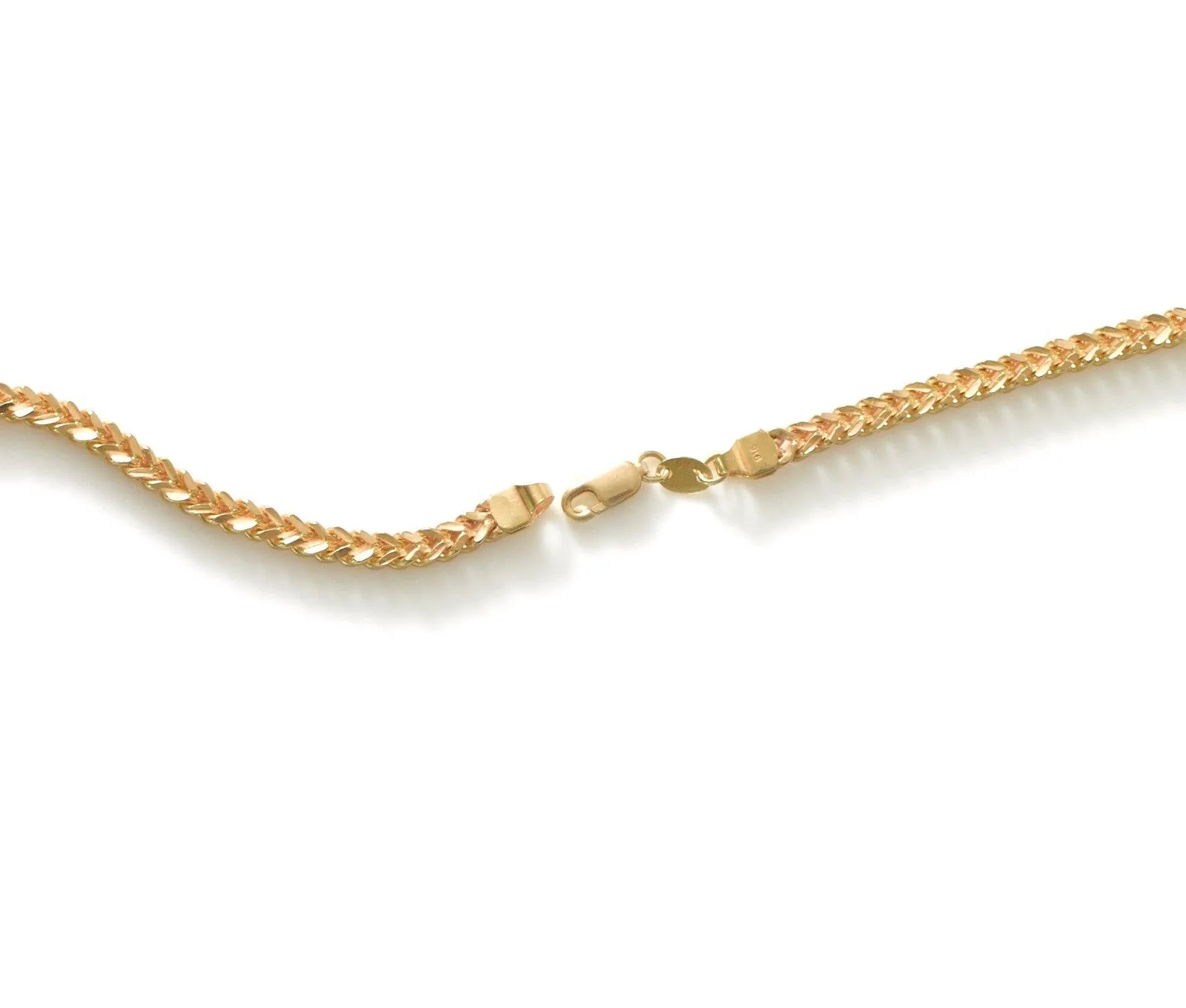 22K Yellow Gold Men's Link Chain W/ Rounded Cuban Link, 26 Inches