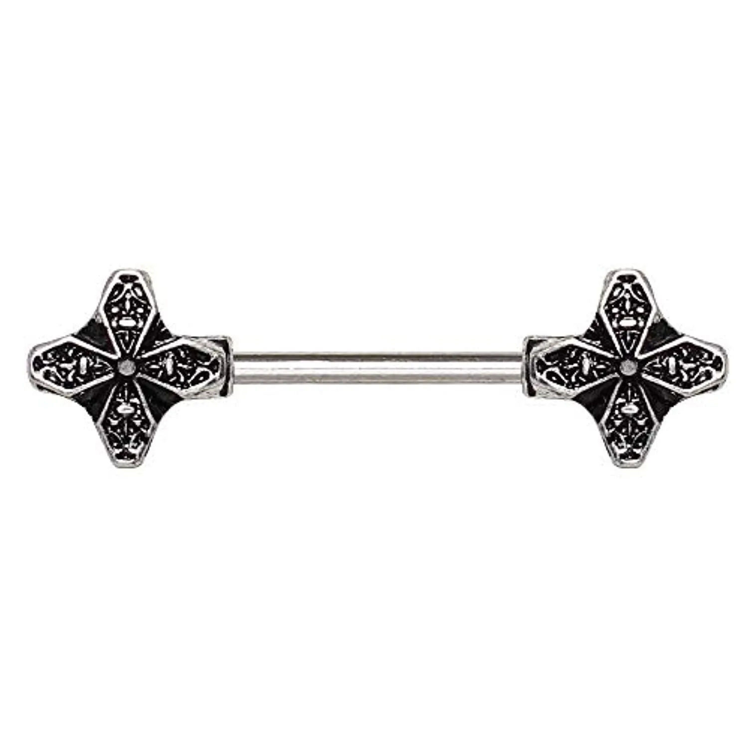 316L Stainless Steel Windmill Flower WildKlass Nipple Bar