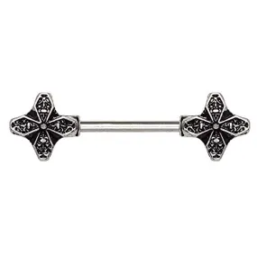 316L Stainless Steel Windmill Flower WildKlass Nipple Bar