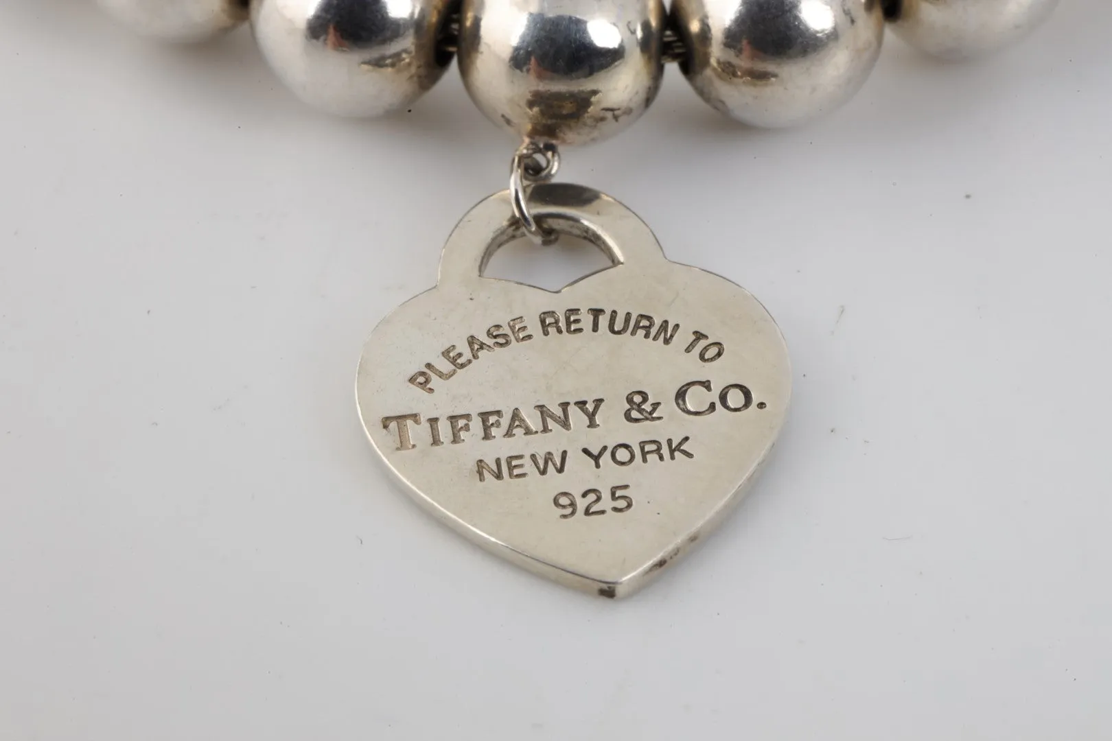 7.5" Tiffany & Co. 925 Silver Return To Tiffany Bead Bracelet (18.74g.)