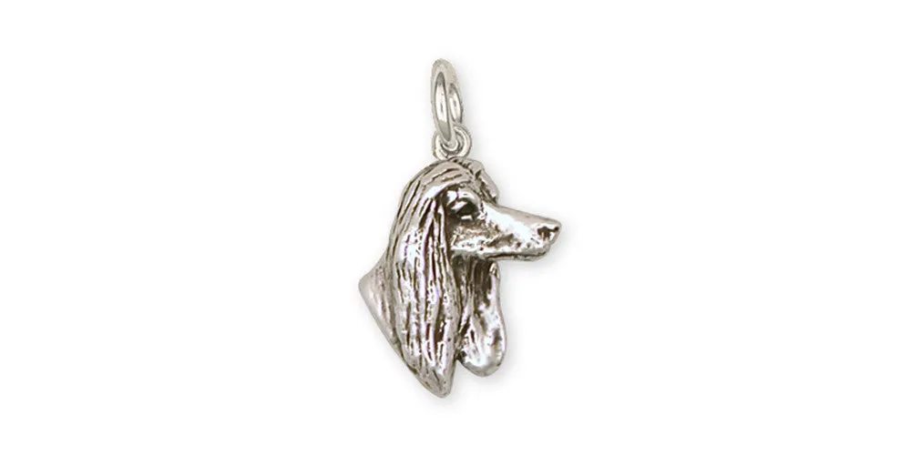 Afghan Hound Charm Jewelry Sterling Silver Handmade Dog Charm AF5-C