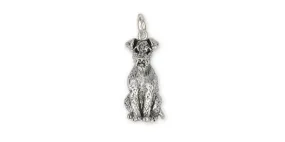 Airedale Terrier Charm Jewelry Sterling Silver Handmade Dog Charm AR4-C