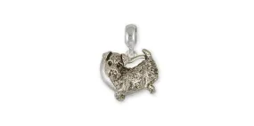 Airedale Terrier Charm Slide Jewelry Sterling Silver Handmade Dog Charm Slide AR2-PNS