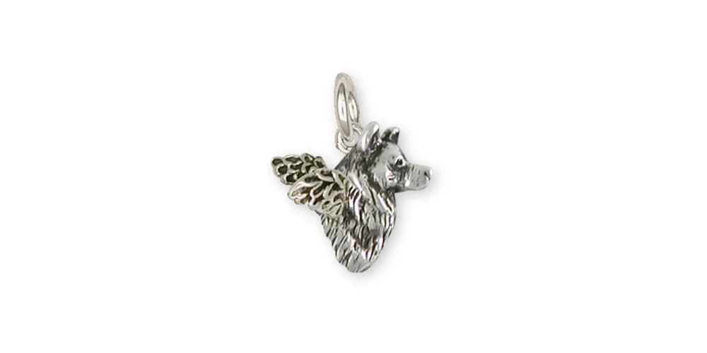 Alaskan Malamute Angel Charm Jewelry Sterling Silver Handmade Dog Charm MAL2H-AC