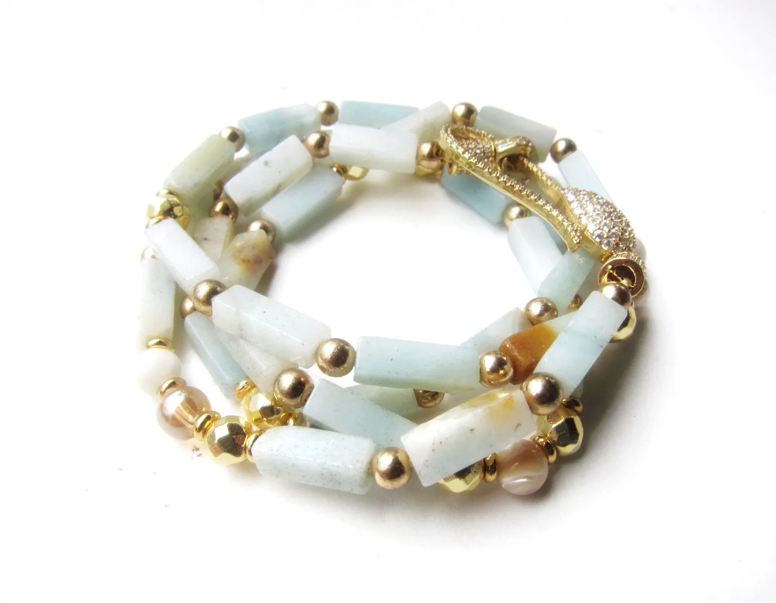 Amazonite, Jasper Mix Beaded Necklace