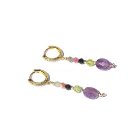 Amethyst and Tourmaline Earrings