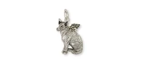 Australian Cattle Dog Angel Charm Jewelry Sterling Silver Handmade Dog Charm ACD6-AC