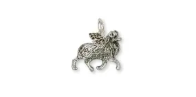 Australian Shepherd Angel Charm Jewelry Sterling Silver Handmade Dog Charm AU7-AC