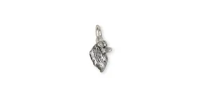 Australian Shepherd Charm Jewelry Sterling Silver Handmade Dog Charm AU17-C