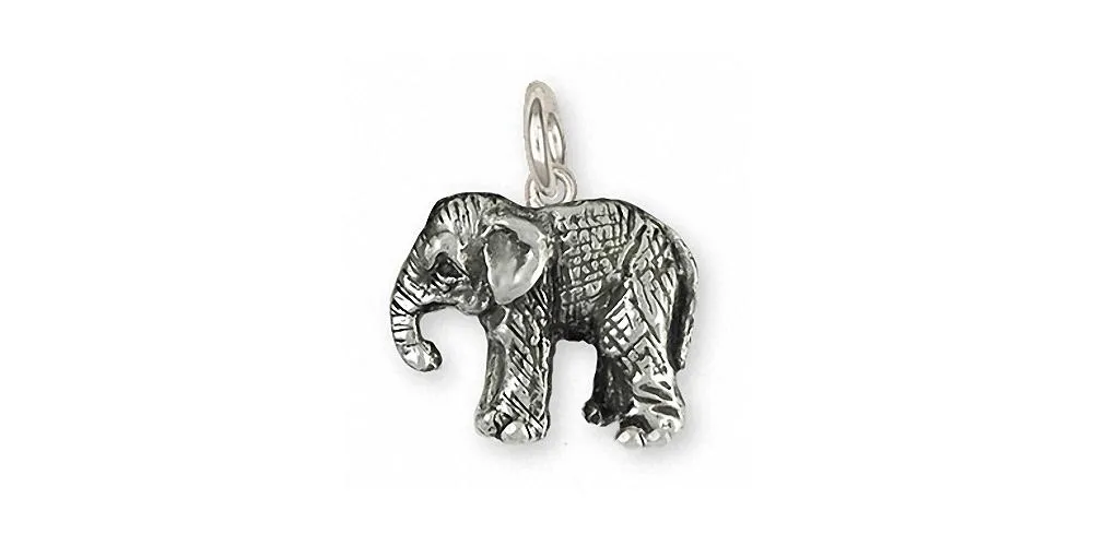 Baby Elephant Charm Jewelry Sterling Silver Handmade Elephant Charm EL9B-C