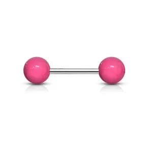 Barbell - 14 G Pink Plastic Ball