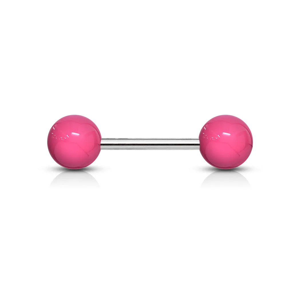 Barbell - 14 G Pink Plastic Ball