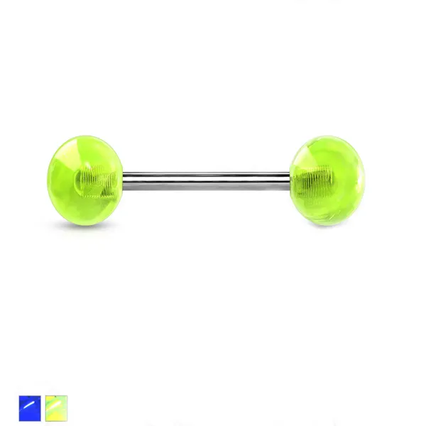 Barbell - 14g 5/8 - Glow Blue