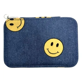 Bari Lynn Small Jewelry Box - Denim Smiley