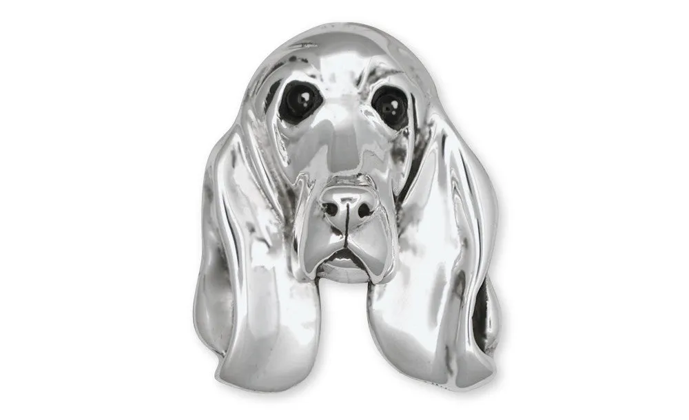 Basset Hound Brooch Pin Jewelry Sterling Silver Handmade Dog Brooch Pin DP8-BP