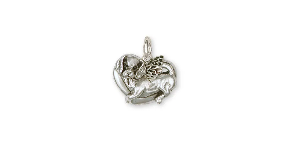 Beagle Angel Charm Jewelry Sterling Silver Handmade Dog Charm BG1-AC