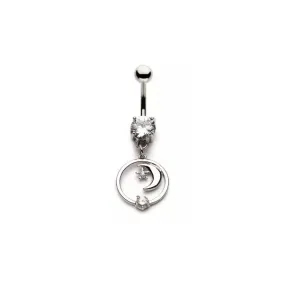 Belly Ring - Circle Moon