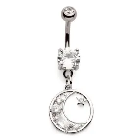 Belly Ring - Moon Star