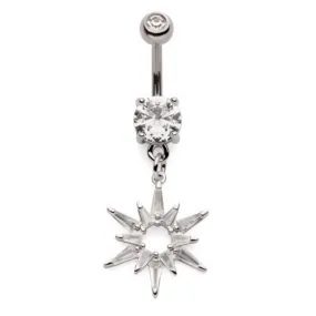 Belly Ring - Starburst Clear