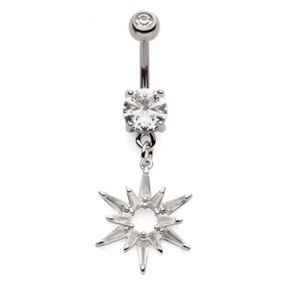 Belly Ring - Starburst Clear