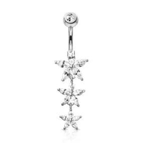 Belly Ring - Triple Flower