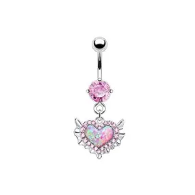 Belly Ring -Heart Wing