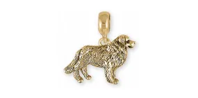 Bernese Mountain Dog Charm Slide Jewelry 14k Gold Handmade Dog Charm Slide BMD22X-PNSG