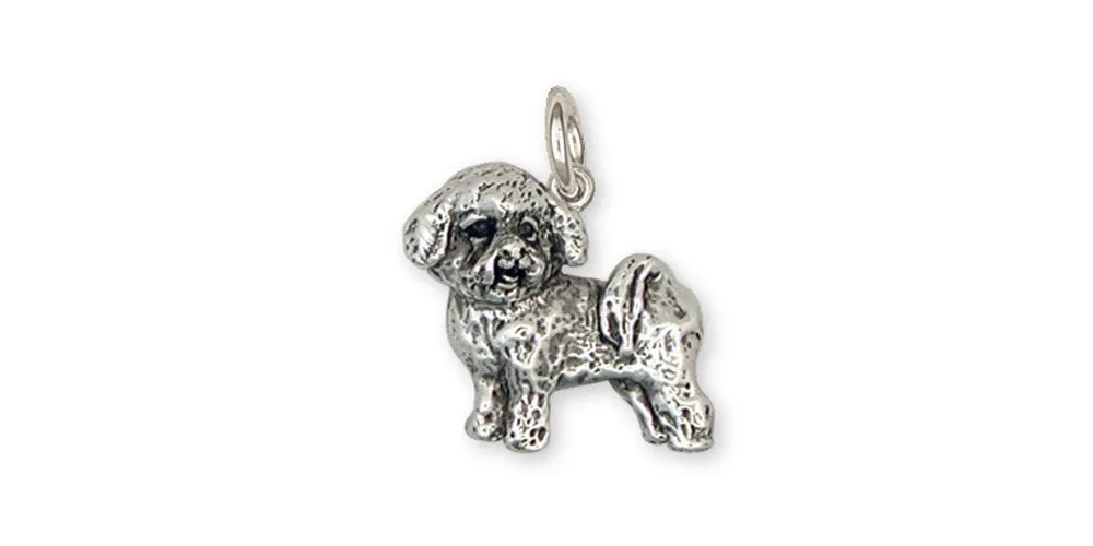 Bichon Frise Charm Jewelry Sterling Silver Handmade Dog Charm BF3-C