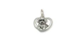 Bichon Frise Charm Jewelry Sterling Silver Handmade Dog Charm BF5-C