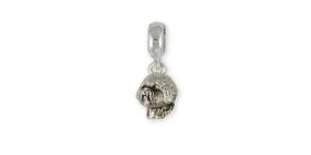 Bichon Frise Charm Slide Jewelry Sterling Silver Handmade Dog Charm Slide BF20-PNS