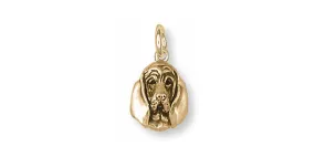 Bloodhound Charm Jewelry 14k Gold Handmade Dog Charm BHD4-CG