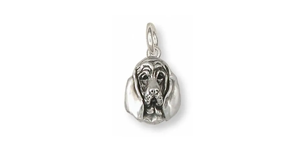 Bloodhound Charm Jewelry Sterling Silver Handmade Dog Charm BHD4-C