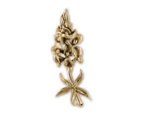 Bluebonnet Brooch Pin Jewelry 14k Gold Handmade Texas Wildflower Brooch Pin BB10-PNG