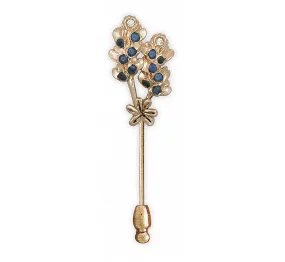 Bluebonnet Brooch Pin Jewelry 14k Gold Handmade Texas Wildflower Brooch Pin BBD-STPG