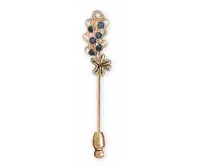 Bluebonnet Brooch Pin Jewelry 14k Gold Handmade Texas Wildflower Brooch Pin BBS-STPG