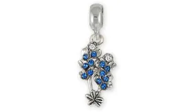 Bluebonnet Jewelry Sterling Silver Handmade Bluebonnet Flower Charm Slide This Charm Will Fit A Pandora® Slide Bracelet BBD2X-PNS