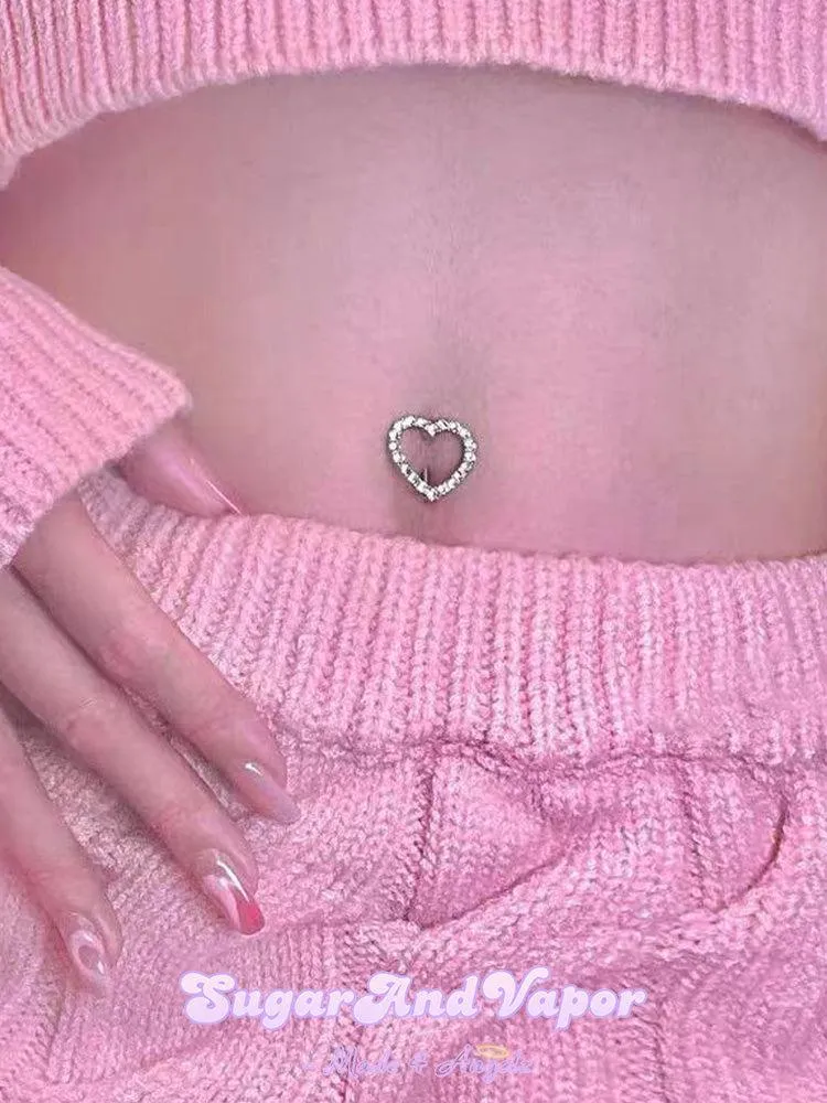 Bonnie Bling Heart Top Mount Belly Ring